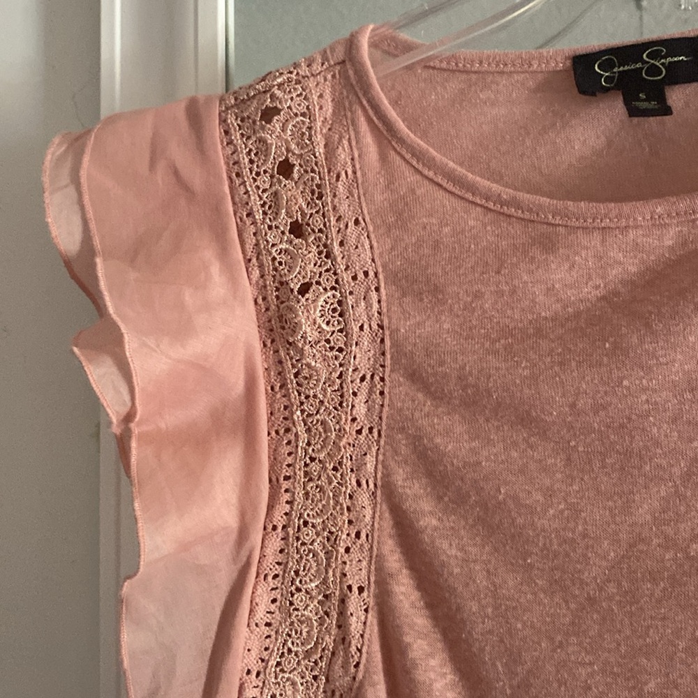 Jessica Simpson Pink Ruffled Blouse - Picture 5 of 10